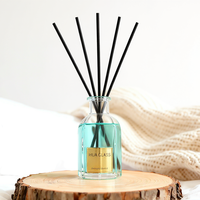 Bouteille diffuseur en verre de luxe 150ml 250ml 500ml 1000ml, col serti, vide, pour diffuseur à bâtonnets, logo OEM personnalisé