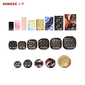 Sunzza rectangle/square/round shape Take away togo packaging box disposable plastic blister food takeaway packing sushi tray