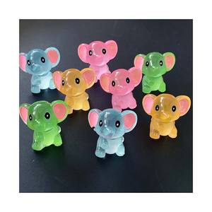 1/12 in miniatura Mini decorazione Cabochon in resina luminosa 3D <span class=keywords><strong>elefante</strong></span> incandescente animali dei cartoni animati ciondoli ornamento per giardino casa delle bambole - Product Image 6