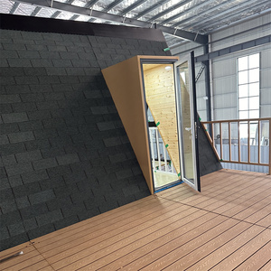 Casas de troncos prefabricadas portátiles de lujo modernas de bajo costo, casas de madera triangulares prefabricadas desmontables prefabricadas con Marco en A - Product Image 5