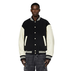 Chaqueta Deportiva Casual de Béisbol, Estilo Universitario, Verde y Azul, Talla Grande para Hombre - Product Image 1
