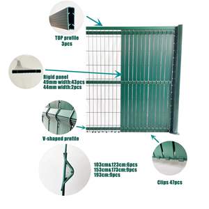 Marco de hierro impermeable de alta calidad, VALLA DE PANTALLA DE NATURALEZA curva 3D, listón de plástico cuadrado, puerta de alambre de trinos de privacidad - Product Image 3