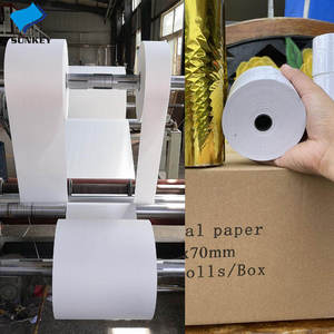 Papel Térmico para Impresión de Recibos, Grado A, 31/8 X 230, 80 X 60, Color Negro, Rollos de Papel <span class=keywords><strong>Clov</strong></span> App50white para Máquinas POS - Product Image 5