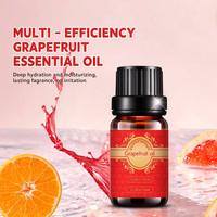 Huile essentielle de pamplemousse pressée à froid de qualité supérieure, 10 ml, huile d'aromathérapie naturelle au pamplemousse pour les soins de la peau, les massages et la fabrication de bougies
