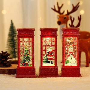 Decoraciones navideñas, decoraciones interiores, cabinas telefónicas, pequeñas lámparas de aceite, regalos de Navidad, adornos luminosos, regalos. - Product Image 1