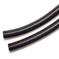 JDD Tech Gaine de câblage fendue de 25 pieds, 1/4 pouce, avec revêtement noir