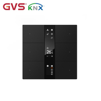 Thermostat multifonctionnel KNX 6 boutons Série S, panneau de commande mural intelligent pour la maison avec sécurité