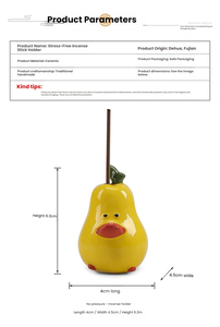 Porta Incenso in Ceramica a Forma <span class=keywords><strong>di</strong></span> Pera, Bruciatore per Bastoncini, Braciere per Fragranze, per Soggiorno, Yoga, Ufficio, Arredamento Interno, Personalizzabile - Product Image 6