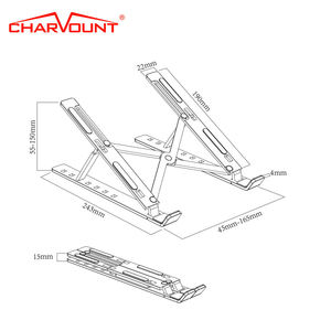 Charmount New Ergonomic Mini Xách Tay Kim Loại Nhôm Chủ Có Thể Gập Lại Có Thể Điều Chỉnh Máy Tính Xách Tay Đứng - Product Image 2