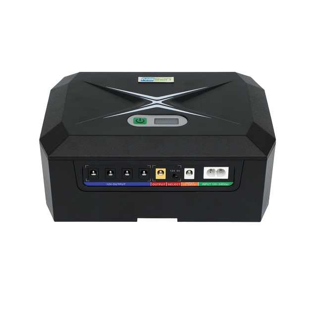 Mini DC UPS Uninterruptible Power Supply 45w 60w 100w 120w Inbuilt 20800mah Lithium Battery Power Bank for Camera CCTV Laptop