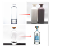 Diseño personalizado, precio de fábrica de lujo, bebida vacía, 500ml, 700ml, 750ml, 1000ml, botella de vidrio vacía para whisky, licor, Tequila, Ginebra
