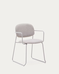 Manufacturer Direct Comfortable Chenille Upholstered <b>Armchair</b> Colorful <b>Dining</b> Chair with Sturdy Iron Frame Detachable Features - Product Image 3