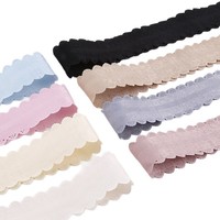 Ruban en velours et dentelle polyester-coton pour accessoires de cheveux faits main, nœuds, vêtements, chaussures, chapeaux et loisirs créatifs