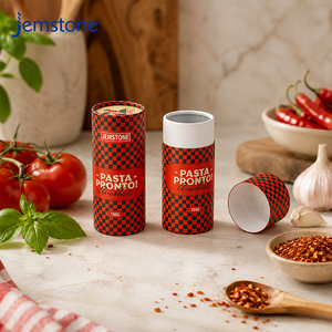 Tube en carton biodégradable personnalisé pour assaisonnement alimentaire, emballage cylindrique de qualité alimentaire pour poudre d'épices - Product Image 2