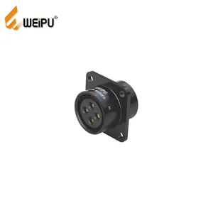 Cabo circular macho padrão alto weipu, 5a/25a ip67 2/3/4/5/6/7/9 pinos conector, chapeamento de ouro fosco