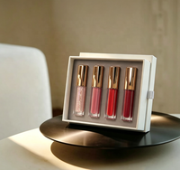 Lot de 4 rouges à lèvres liquides mats - 30g, longue tenue, imperméables, formule minérale pour usage quotidien