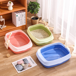 กระบะทรายแมว แฮร์รี่ ยาหยา ขนาด 47.7x38.7x20 ซม. แบบกึ่งปิดทรงสี่เหลี่ยม ป้องกันการกระเด็น สำหรับแมว - Product Image 1