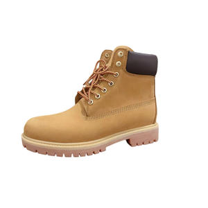 Sepatu bot pendek uniseks, sepatu bot tali luar ruangan modis hangat antiselip tahan air kulit berkualitas tinggi untuk pria dan wanita - Product Image 5