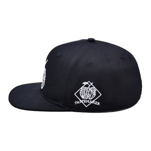 Negro Bordado Logo Cerrado Volver Gorras Deporte 6 Panel Snapback Fitted Sombreros Gorra - Product Image 5