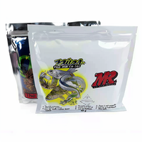 Sac d'emballage de ver d'appât de pêche en plastique souple transparent à fermeture éclair, sac d'emballage pour leurre de pêche, swimbait powerbait