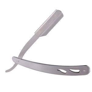 Rasoir de barbier de qualité supérieure avec manche antidérapant en acier inoxydable pour un rasage en douceur de la barbe, outils d'épilation, rasoirs de barbier - Product Image 1