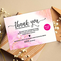 Tarjetas de Agradecimiento Personalizadas con Logotipo Impreso a Color, Acabado Brillante o Mate, Gracias por Apoyar a Pequeñas Empresas