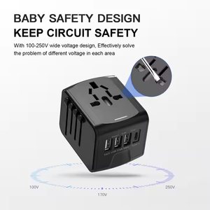 Adaptador de enchufe de viaje de etiqueta privada personalizado Kit de cargador rápido Usb Au Japan <span class=keywords><strong>Momax</strong></span> todo en uno adaptadores de viaje universales de enchufe múltiple - Product Image 3