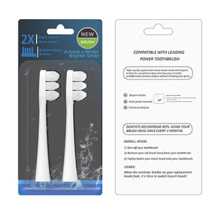 Têtes de brosse à dents électriques compatibles Usmile, paquet de 2, poils souples en nylon, remplacement pour adultes - Product Image 2