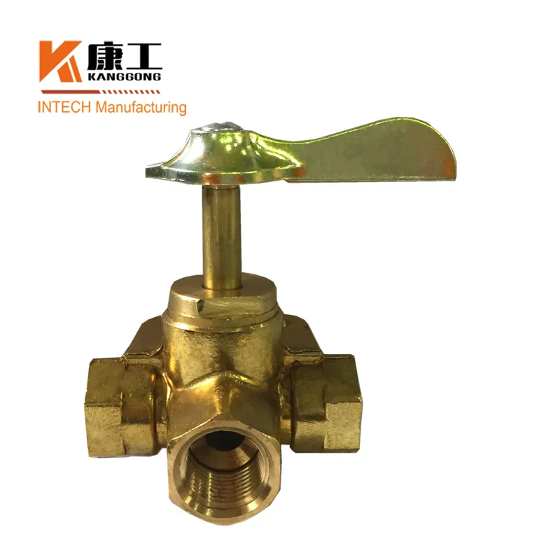selector valve 3-way plug valve brass valve