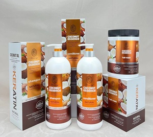 Ensemble de soins capillaires au shampooing naturel Heniways, <span class=keywords><strong>essence</strong></span> pure biologique, kératine, huile de noix de <span class=keywords><strong>coco</strong></span>, shampooing et revitalisant - Product Image 4