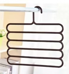 Gantungan baju banyak lapisan pemegang celana lemari penyimpanan penata 5 tingkat celana handuk syal rak organisasi penyimpanan - Product Image 4