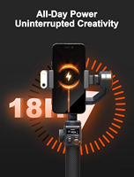 Stabilisateur Hohem M6 Kit Cardan pour Smartphone, Cardan de Téléphone 3 Axes avec Capteur de Suivi IA Magnétique