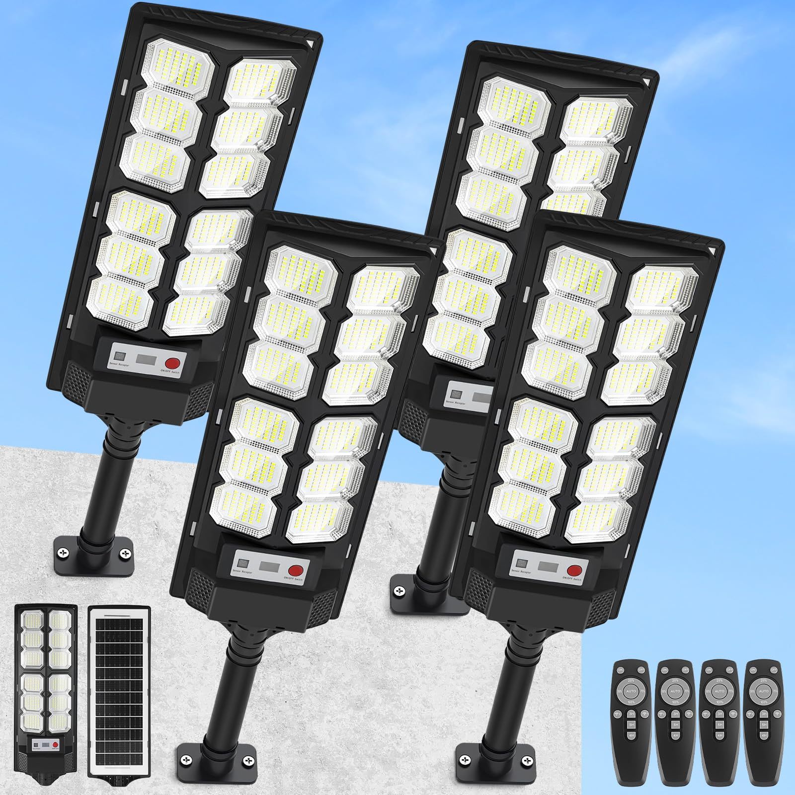 2000w Solar Street Light Motion Sensor Energy Saving Waterproof Outdoor Ip65 Very Bright LED Solar Street Light Lampadas Solares · image 1