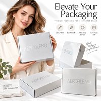Boîte d'expédition en carton ondulé blanc brillant personnalisée avec logo en feuille d'argent pour les marques de beauté, de soins de la peau, de mode et d'e-commerce