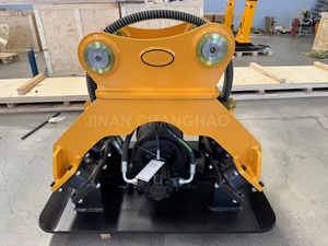 Compacteur de plaques hydraulique pour excavatrice, fourni par l'usine chinoise, pour le nivellement des pentes et la construction routière - Product Image 1