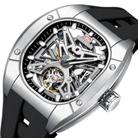 Montre automatique sport décontractée étanche avec cadran lumineux et boîtier mécanique ajouré, prix de gros direct usine