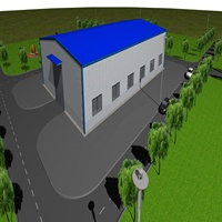 Construcción prefabricada Materiales metálicos industriales Hangar Cobertizo Almacén Taller Planta Estructura de acero Edificio