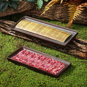 Plato creativo de carne de res recién cortada para casas de té chinas y restaurantes de hot pot, plato de filete tierno con sabor a menta, estilo salvaje - Product Image 3