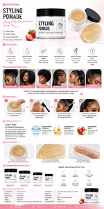 Cire coiffante parfumée aux fruits à tenue forte pour cheveux naturels, bords lisses, perruques, tresses et baby hair - Product Image 6