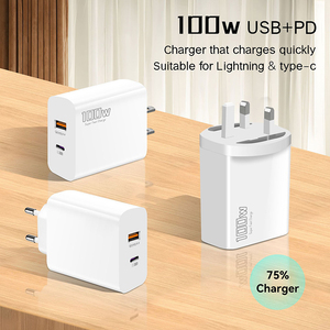 100W Loại C USB QC 3.0 nhanh chóng sạc Adapter OVP OTP siêu tốc độ sạc điện thoại di động EU chúng tôi UK PD đa cổng sạc & Adapter - Product Image 3