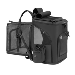 Có thể mở rộng dây kéo đóng cửa vật nuôi tàu sân bay Ba lô thoáng khí sang trọng rắn mô hình vật nuôi đi chơi túi cổ điển cho mèo chó có thể gập lại - Product Image 6