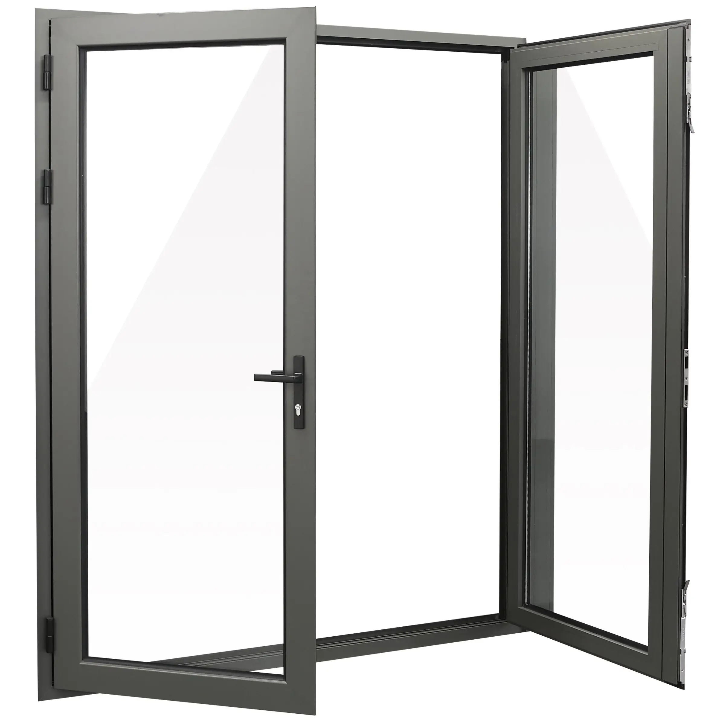 BFP-ventana abatible de aluminio, doble vidrio, de buena calidad, ventana francesa