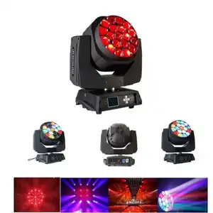 High Quality LED 19*15W Big Bee Eye Wash Zoom RGBW 4 in 1 Moving head Led DJ Equipment StageLighting