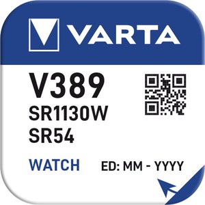 Varta V389 <b>Watch</b> <b>Battery</b> 1.55V Mercury Free Coin Cell - Product Image 2
