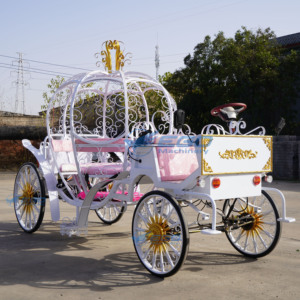 Nuevo Diseño 2026, Carruaje Eléctrico de Alta Calidad para Paseos Turísticos, Estilo Europeo, Color Rosa Princesa, con 4 Ruedas, para Bodas - Product Image 2