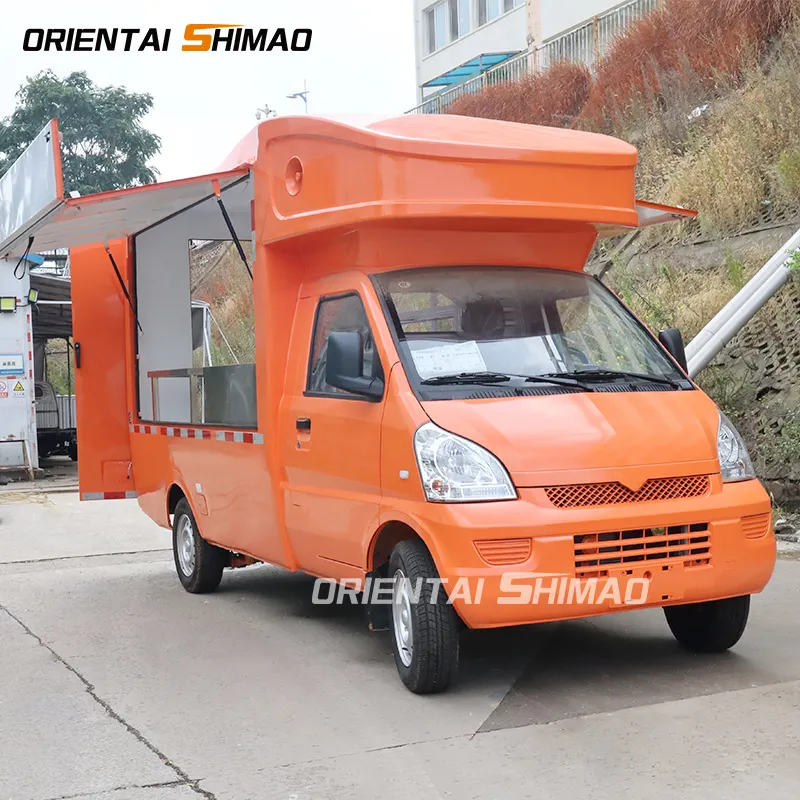 Mini Ijs Food Trucks Kar China Aanpasbare Elektrische/Benzine Power Mobiele Food Busje Friteuse Te Koop