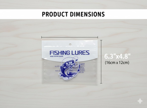 Moisture Proof 3 Side Seal PE <b>PET</b> Transparent Custom Logo Fish Lure Bait Zipper Bag Packaging Gravure Printing Surface - Product Image 2