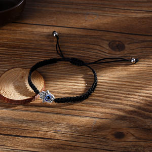 Ensemble de bracelets en corde bleue faits à la main <span class=keywords><strong>pas</strong></span> chers, bijoux pour femmes et filles, <span class=keywords><strong>bracelet</strong></span> mexicain à nœuds en corde réglable - Product Image 3