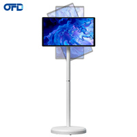 Pantalla Inteligente de 21.5 Pulgadas para Transmisión en Vivo, TV Portátil con Soporte, Android 15, Pantalla Táctil LCD, Señalización Digital