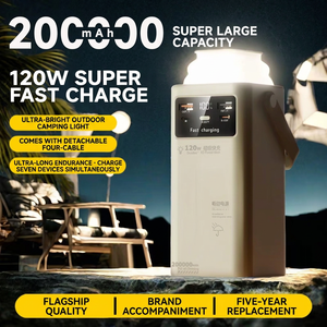 สถานีไฟฟ้าพกพา 160000mAh 120W ชาร์จเร็ว พร้อมหน้าจอ LED ช่องเสียบ Type C ช่องจ่ายไฟ ช่องเสียบอเนกประสงค์ ไฟส่องสว่าง - Product Image 5